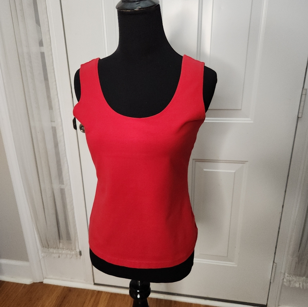 Peck & Peck Red Sleeveless Tank Top Size Small